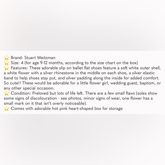 Stuart Weitzman “My First Weitzman” White Floral Baby Shoes - Picture 4 of 8